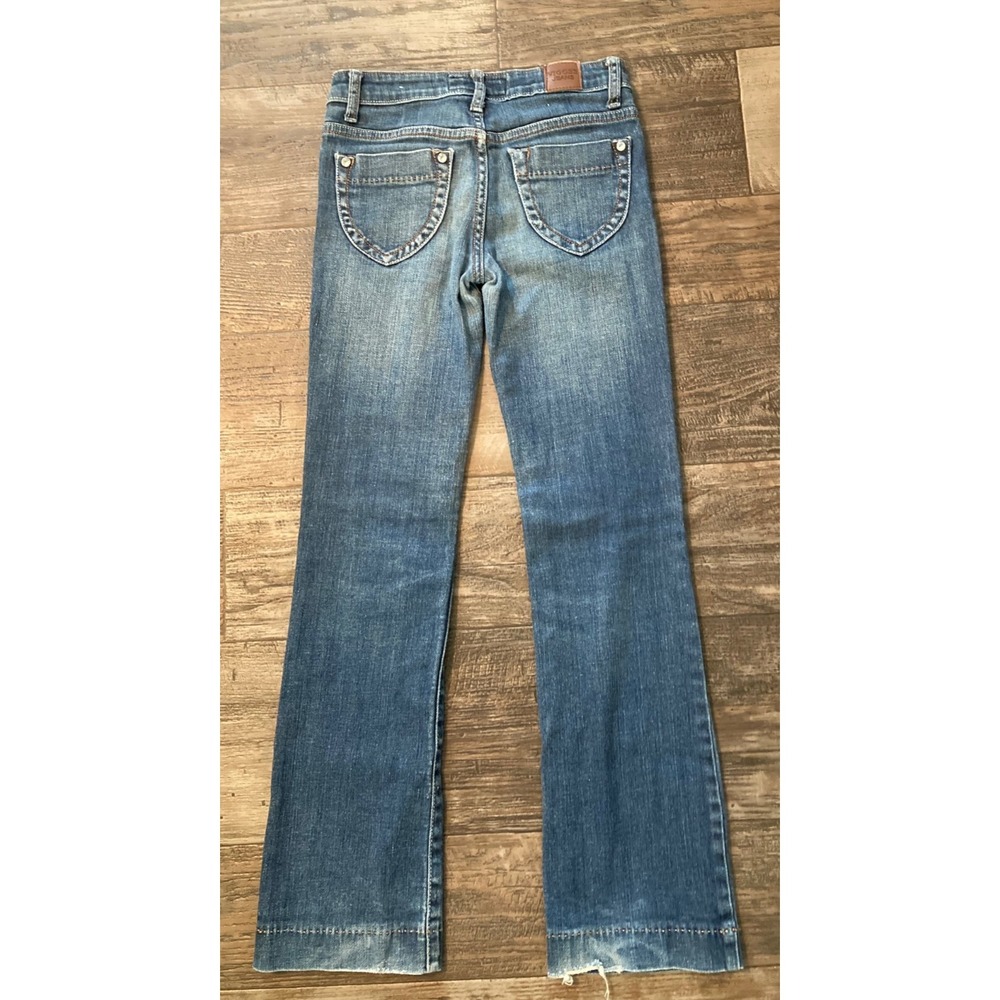 VIGOSS Girls Denim Jeans 12 Stretch Flare Retro Fashion Distressed - Picture 2 of 2
